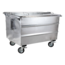 SalesBridges Steel waste container 1600L galvanized on wheels