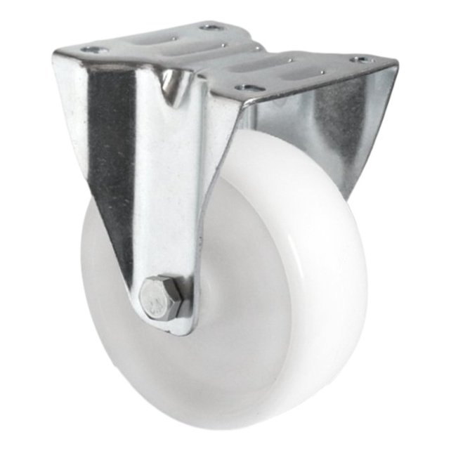 Roue fixe 100mm 150kg nylon polyamide A blanc Roue fixe 100mm 150kg nylon polyamide A blanc