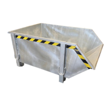 Construction container  Hot Dip Galvanized for collection and transport of material, debris or waste 1000L 1500 kg