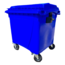 SalesBridges Afvalcontainer 1100L op wielen Blauw