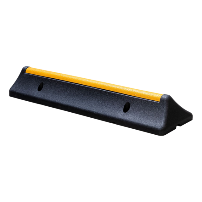 Heavy duty wheel stop from hard rubber Heavy duty wheel stop from hard rubber