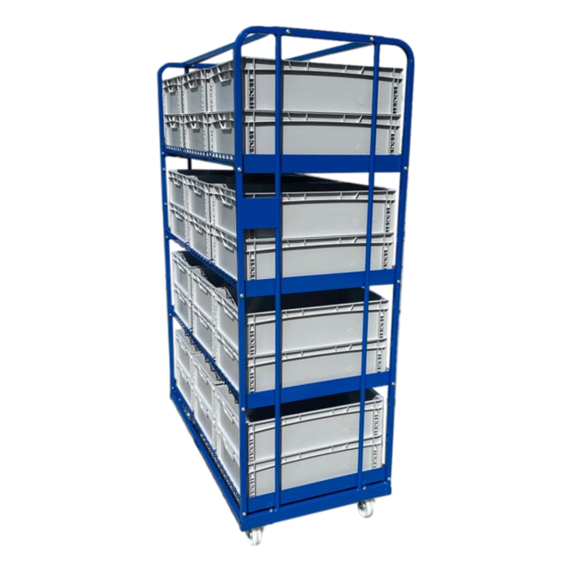 Order Picking Etagewagen 130x65x190cm Magazijnwagen Rolcontainer e-commerce
