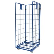 Roll Container with 3 sides Roll Cage 790x700x1800mm powdercoating Blue Roll Container with 3 sides Roll Cage 790x700x1800mm powdercoating Blue