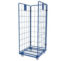 Rollcontainer 3 Seitenwände demonteerbaar 790x700x1800mm poedercoating blau
