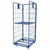 Rollcontainer 3 Seitenwände demonteerbaar 790x700x1800mm poedercoating blau