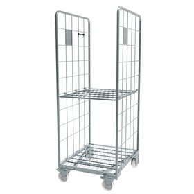 Nestable Roll Container with 2 sides electrozinc