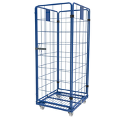Rollcontainer 4 Seitenwände poedercoating blau 790x700x1800mm