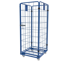 Rollcontainer 4 Seitenwände poedercoating blau 790x700x1800mm