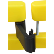 Barrières de protection en plastic Jaune 2 pieces Barrières de protection en plastic Jaune 2 pieces