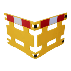 Vouwhek Kunststof twee delen Geel