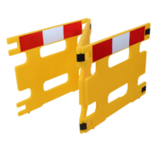 Barrières de protection en plastic Jaune 3 pieces 3 metres