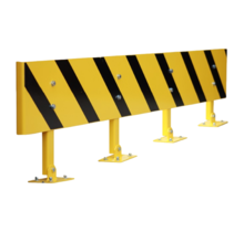 Guardrail safety protection with adjustable height 2400mm Yellopw/black