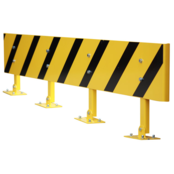 Guardrail safety protection with adjustable height 2400mm Yellopw/black