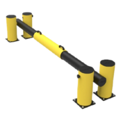 Laaddock poort und beschermd vangrail verstellbar in Länge 2300 - 3300 mm