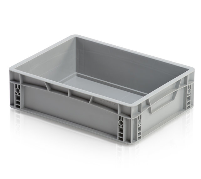 Bac de rangement  40x30x12 cm en plastique superposable, gerbable