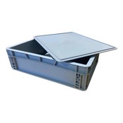 EURO crate 40x30x18,5 with lid closed handle