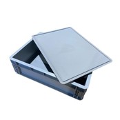 EURO crate 40x30x18,5 with lid closed handle