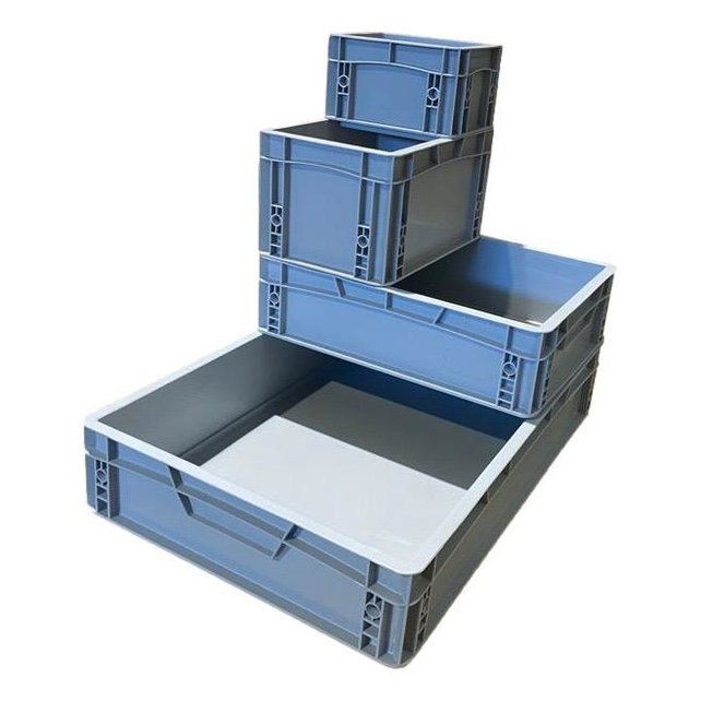 EURO crate 40x30x18,5 with lid closed handle