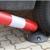 Flexibele paal rood/wit  hoogte 1000mm  360°