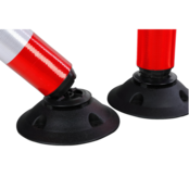 Poteau flexible rouge/blanc hauteur 1000mm pivotant 360°