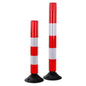 Flexibele paal rood/wit  hoogte 750mm  360° Flexibele paal rood/wit  hoogte 750mm  360°