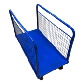 Hekwagen 1200 x 600 mm met 2 gaaswanden, 500 kg, remwielen