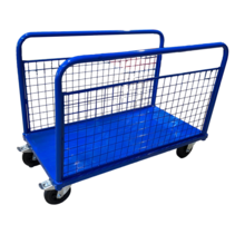 Mesh Platform Trolley 1200 x 600 mm with 2 Mesh Sides, 500 kg