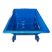 Chariot-benne basculant 600L sur 3 roues usage manuel