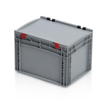 EURO crate 40x30x28,5 with lid closed handle
