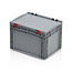 SalesBridges Eurobox Universal 40x30x28,5 cm with lid open handle Euro container KTL box Closed handle