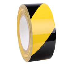 Vloermarkering PVC plakband 50mm schwarz/gelb 5 stuks