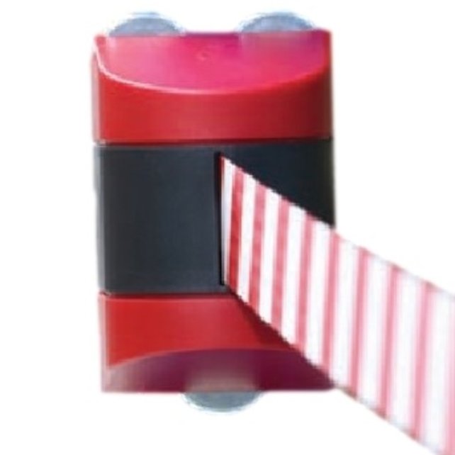 Magnetic retractable barrier  4.6m Red/White
