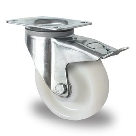 Roue pivotante avec frein Heavy Duty 125mm 500kg Polyamide de haute qualité