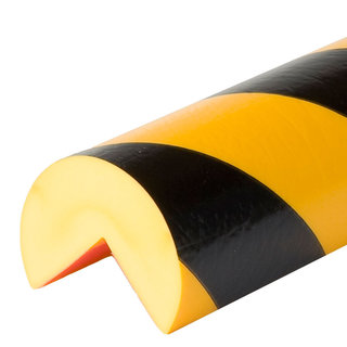 Corner Protection Safety Foam Guard, Type A+, Black / Yellow, Self