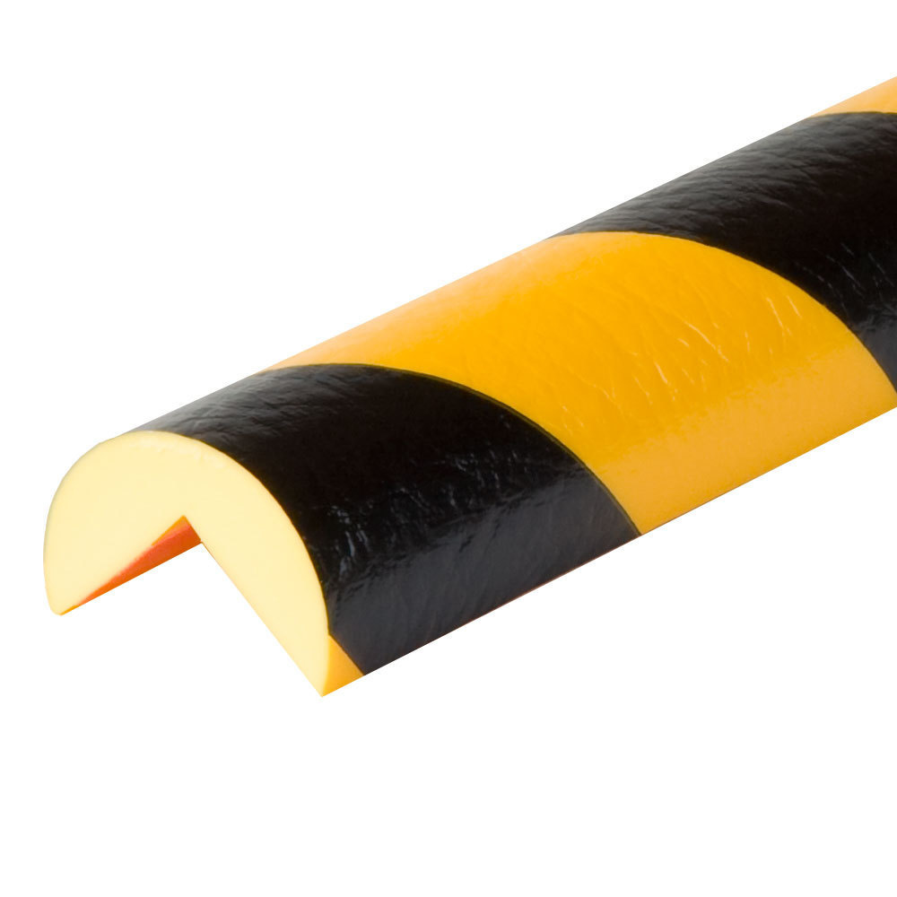 2 mousses de protection droites noires et jaunes pour voiture 35