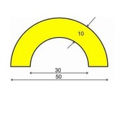 Leidingbescherming  PU Schuim Geel/Zwart Type R30