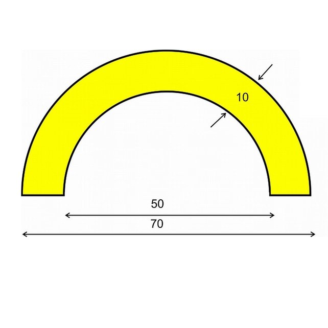 Protection de tuyau Mousse PU Jaune/Noir Protection des coins Type R50