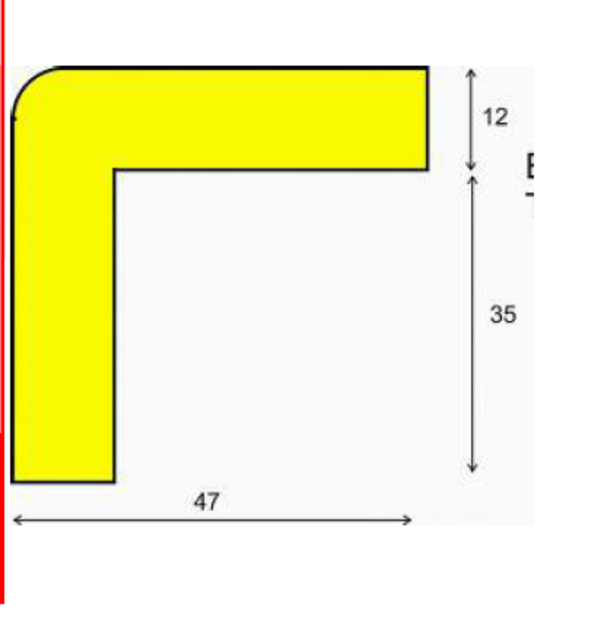 Randbescherming  PU Schuim Geel/Zwart Type H