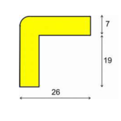 Randbescherming  PU Schuim Geel/Zwart Type E