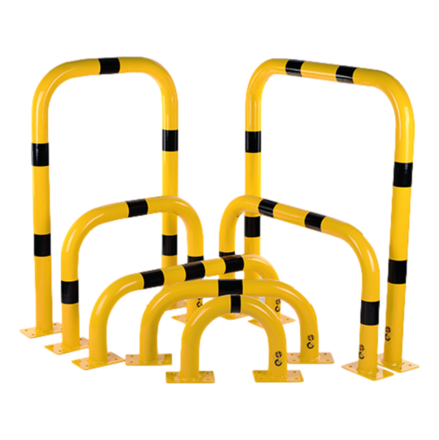 Protection de sécurité en acier Jaune/noir L1000 x H600 mm