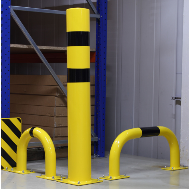 Hoop Protection Guard  from Steel Yellow/blackW750 x H1200 mm