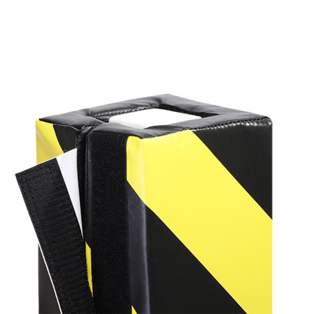Poteaux anti-collision protection colonne 100x100 PE, Noir/Jaune Poteaux anti-collision protection colonne 100x100 PE, Noir/Jaune