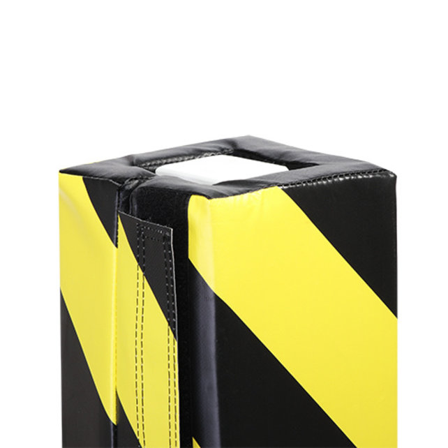 Poteaux anti-collision protection colonne 100x100 PE, Noir/Jaune Poteaux anti-collision protection colonne 100x100 PE, Noir/Jaune