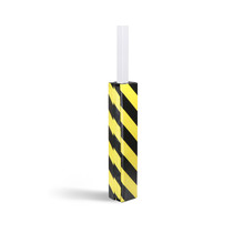 Poteaux anti-collision protection colonne 100x100 PE, Noir/Jaune