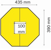 Kolombescherming von polyethyleen 100x100mm