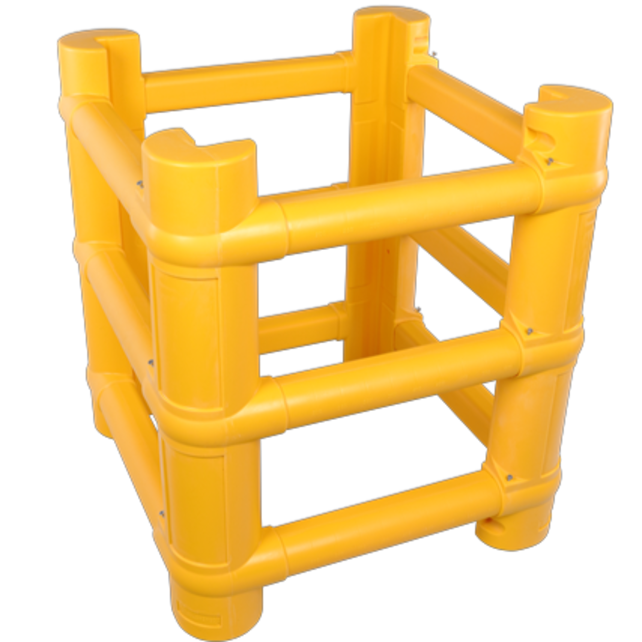 Modulair kolombescherming van polyethyleen 200 tot 700 mm