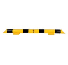 Collision protection crossbar galvanized and powder coated in yellow-black 1200mm