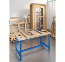 Ergonomische werktafel PTH-model in hoogte verstelbaar 300 kg Blauw