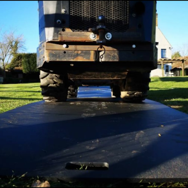 Tapis de protection au sol léger avec poignées 1200 x 2400 x 11.5 mm Noir Euromat