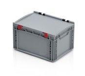 EURO crate 40x30x23,5 with lid closed handle